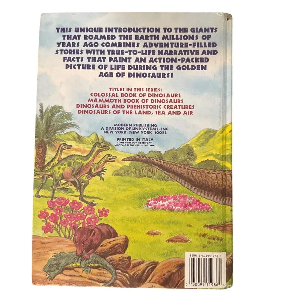 Dinosaurs Prehistoric Creatures Vintage Childrens Book Illustrated Hardcover